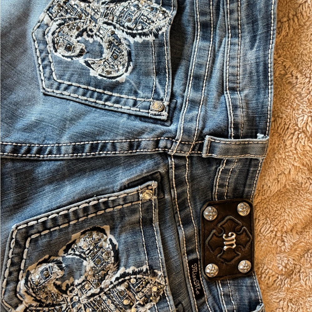 Miss Me Blue Embellished Boot Cut Jeans
